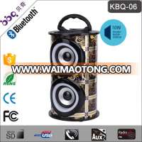 BBQ KBQ-06 Portable Round Carton Bluetooth Speaker with Marquee Lights